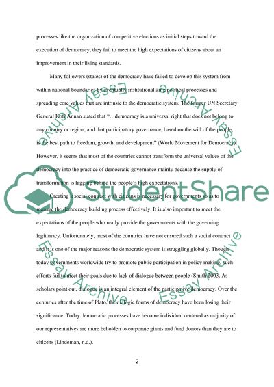 Democratic Governments Issue