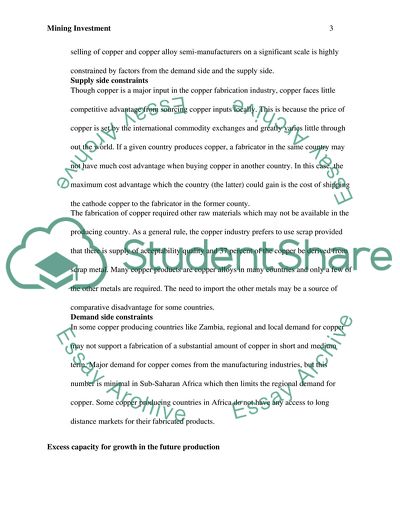 Mining Investement Analysis
