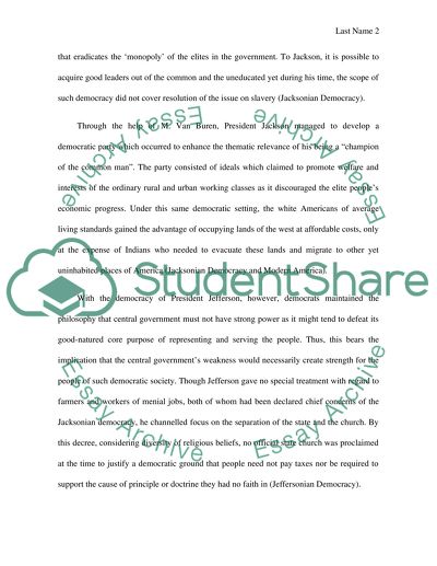 How Did Jeffersonian Democracy Differ from Jacksonian Democracy