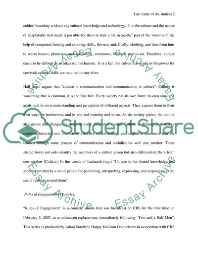 Cultural Analysis: Rules of Engagements