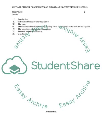 Why Are Ethical Considerations Important in Contemporary Social Research