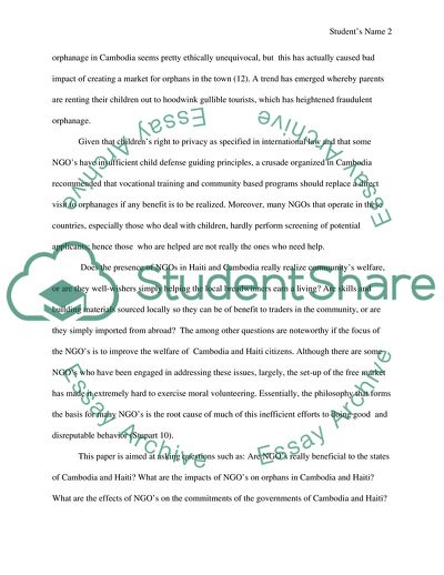 Role of Non Govermental Organisations