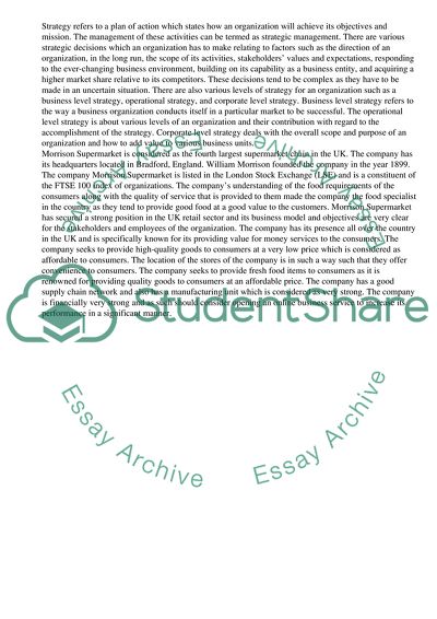 Strategic Assessment of a Morrisons Supermarket