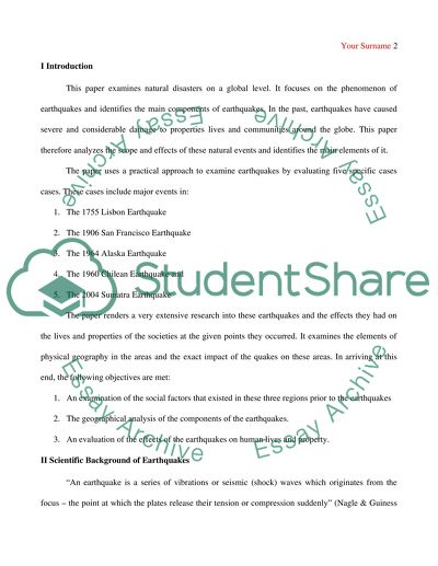 The Phenomenon of Earthquakes and the Main Components of Earthquakes