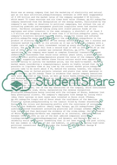 Enron and the Dark Side of Shareholder Value