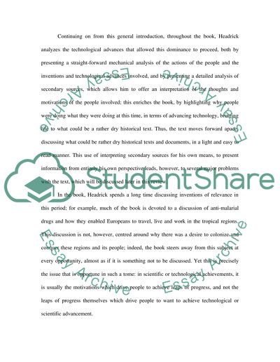 Daniel Headricks The Tools of Empire Analysis