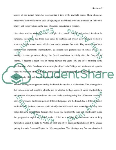 Romanticism, Socialism, Liberalism between 1789 and 1850