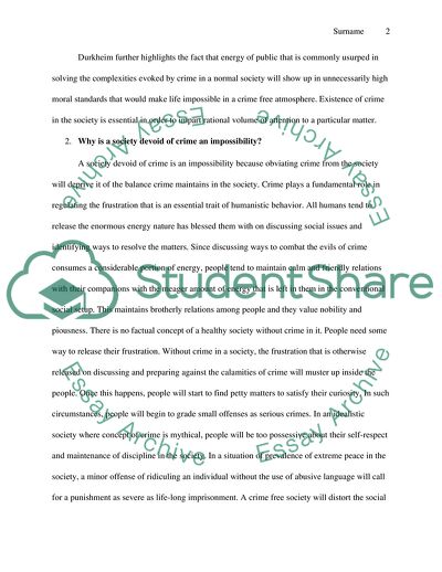 The Functions of Crime