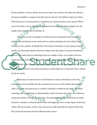 Media, Culture and Identity