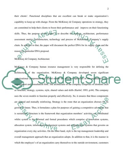 McKinsey & Company Operations Management