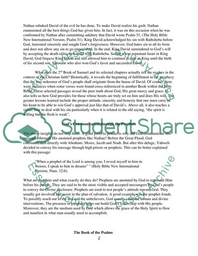 Summary and Insights on Selected Bible Passages