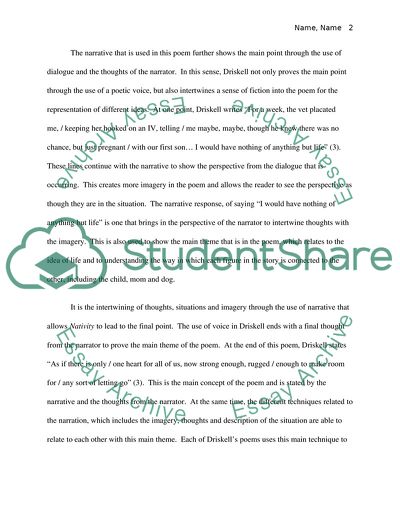 Poet Kathleen Driskells Use of Sound