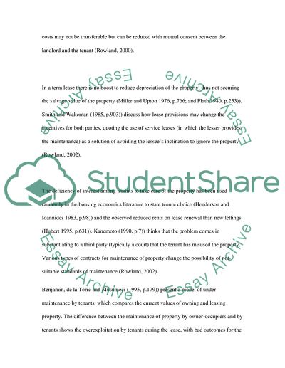 The Lease Lengths in the United Kingdom and a Term Structure of Rental Rates