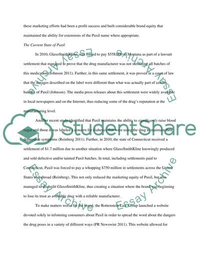 Brand Management: Paxil