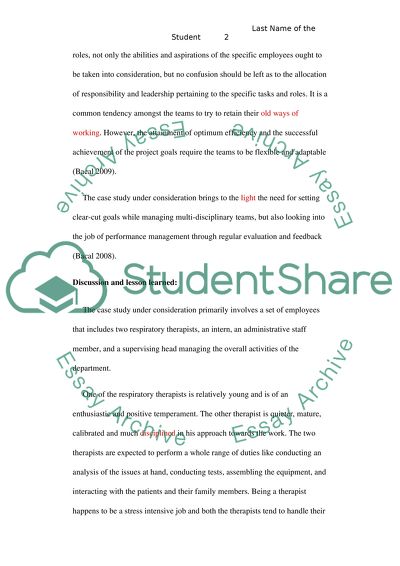 Managing Multi-disciplinary Teams