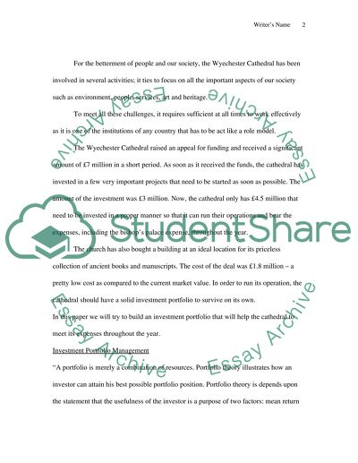Investment Portfolio and Management Strategy
