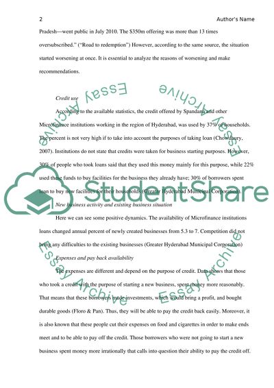The Effect of Microfinance on India
