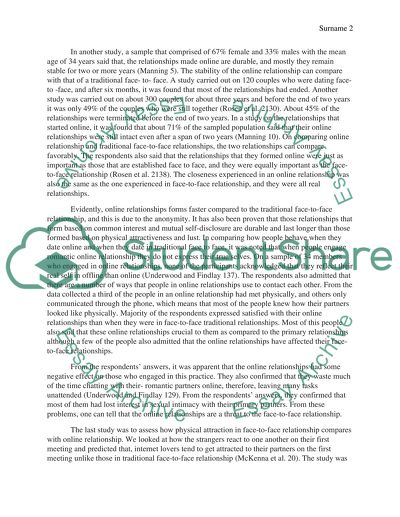 Online relationships vs offline relationships