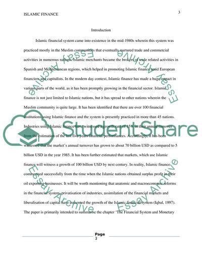 Islamic Financial System