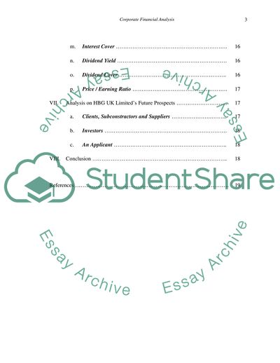 Corporate Financial Analysis: HBG UK Limited