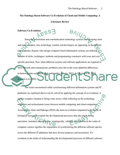 The Ontology-based Software Co-Evolution of Cloud and Mobile Computing