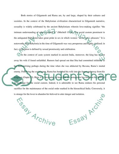 Compare the heroes Gilgamesh and Rama