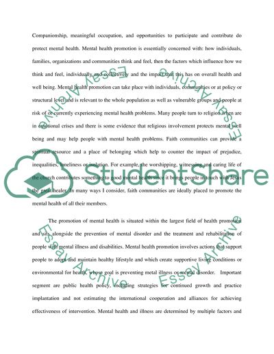 The Promotion of Diversity in Mental Healthcare