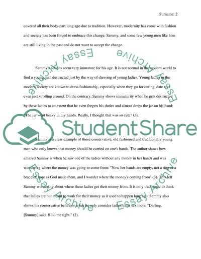 Tradition vs Modernity in A & P