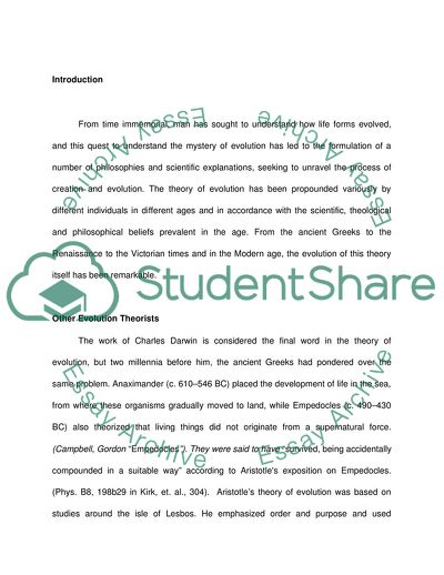 The History of Evolution