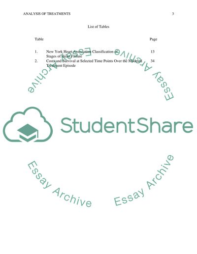A comparative analysis on treatments for heart failure patients