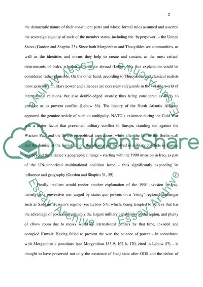 Theoretical Aspects of the US Position in ODS and OIF