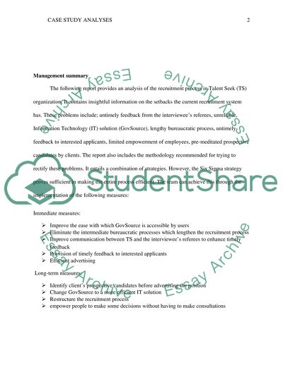 Recruitment Process in Talent Seek Organization