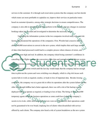 JetBlue and WestJet: A Tale of Two IS Projects