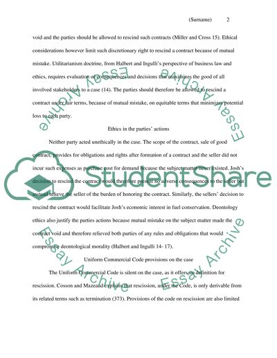 Contract law essays