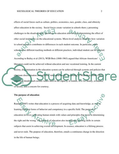 Sociological Theories of Education