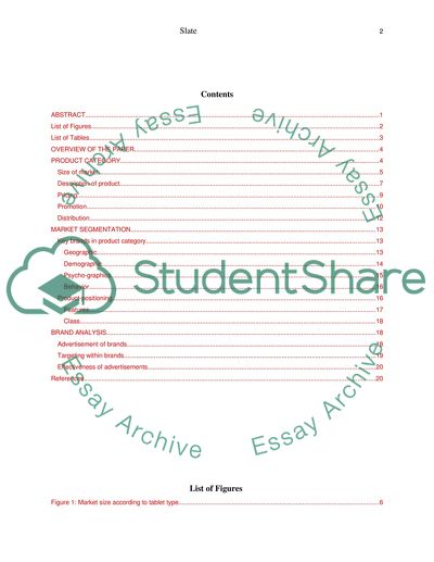 Tablets industry analysis research