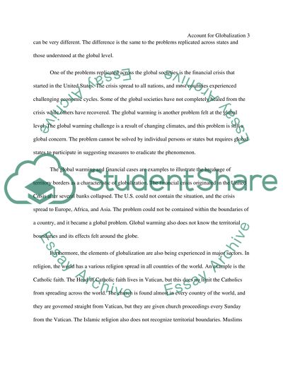 Account for Globalization