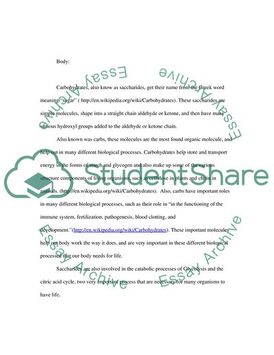 Carbohydrates in the Diet