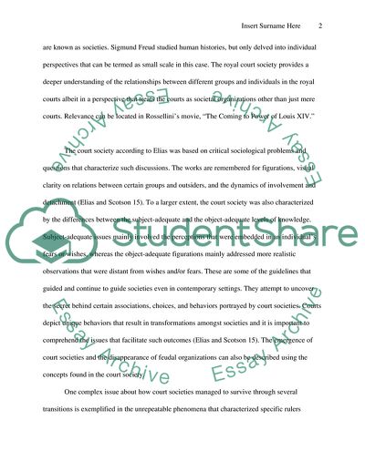 The Civilizing Process vs The Court Society