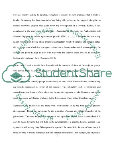 Democracy as a Hindrance to Development