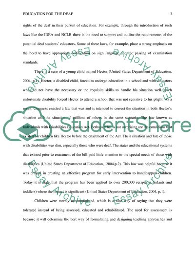 Education for the Deaf