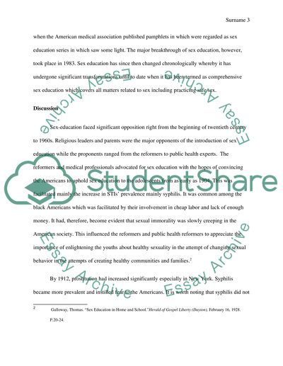 Sexuality Transformation and Sex Education