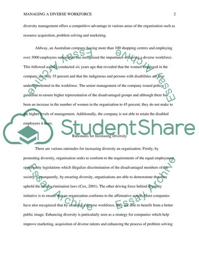 Managing a Diverse Workforce