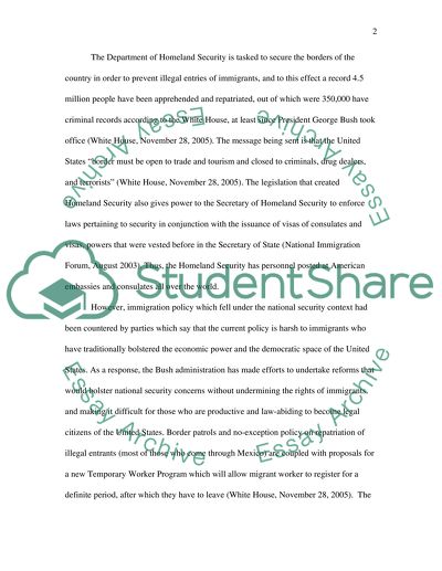 US Policy on Immigration