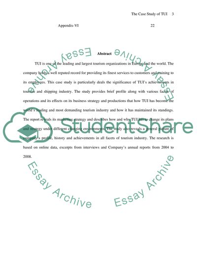 The case study of Tui