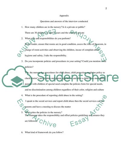 Underpinning Management and Management of Change in the Early Years