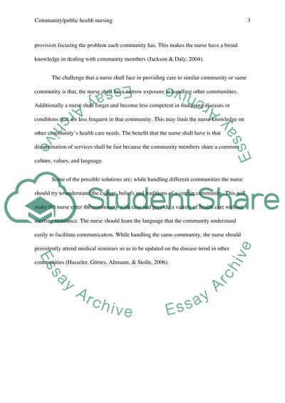 Community /Public Health Nursing