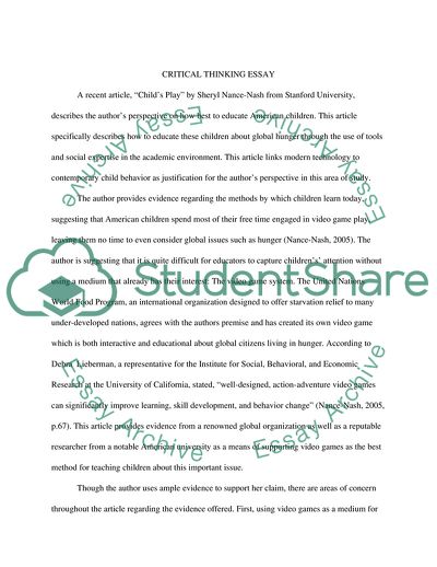 Evaluation of Two Articles Describing the Best Way to Educate American Children