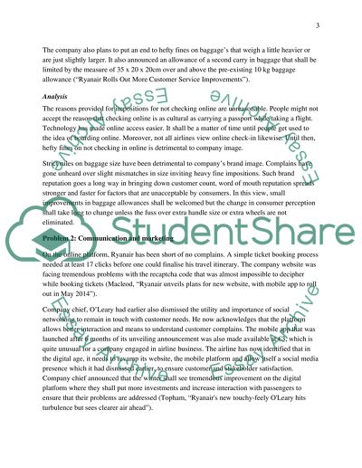 Ryanair Customers Service Problems