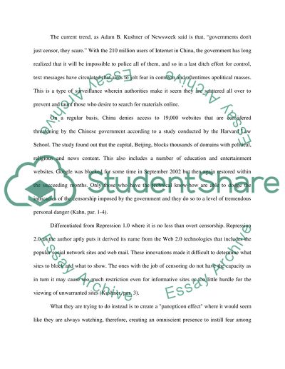 Media Ethics - China and Its Censored Stipulation